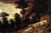 Adriaen Brouwer Twilight Landscape oil